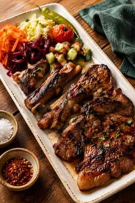 Rustic Grilled Steak Dinner Plate