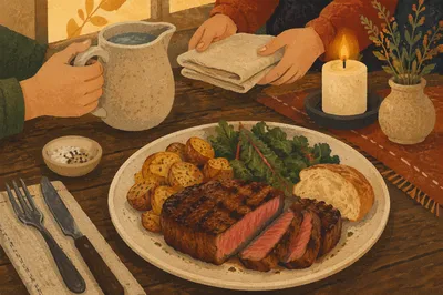 Grilled Steak Fellowship Dinner Plate