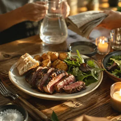 Grilled Steak Fellowship Dinner Plate