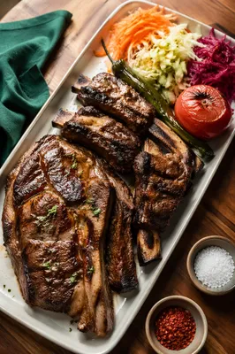 Grilled Steak Dinner with Rustic Salad