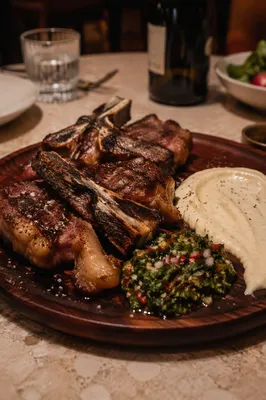 Grilled Bone-In Steak Dinner Plate