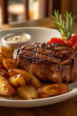 Grilled Steak Dinner with Potatoes