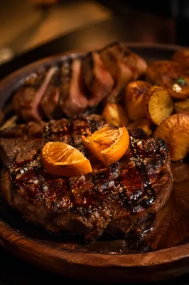 Rustic Grilled Steak Dinner Plate