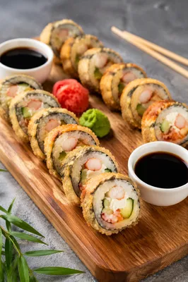 Crispy Tempura Sushi Platter Close Up