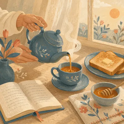 Cozy Morning Tea and Prayerful Hospitality