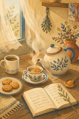 Cozy Ceramic Teapot and Tea Cup
