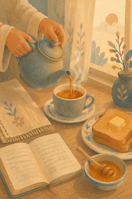 Cozy Ceramic Teapot Morning Hospitality