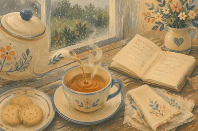 Cozy Ceramic Teapot Afternoon Tea