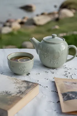 Cozy Ceramic Teapot and Tea Cup