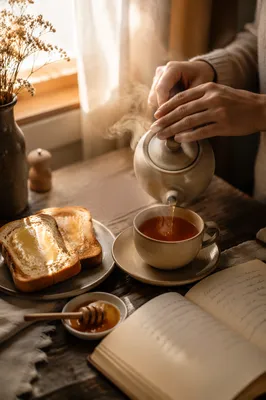 Cozy Ceramic Teapot Morning Tea