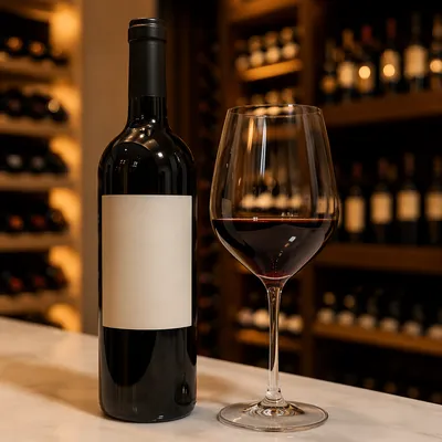 Elegant Red Wine Cellar Still Life