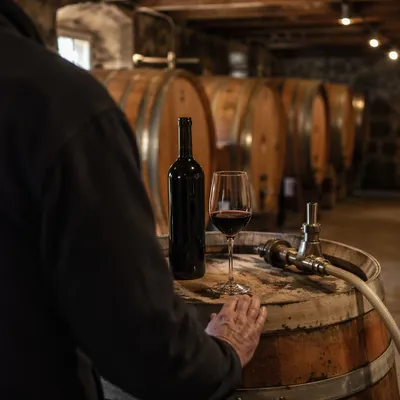Red Wine Tasting in Quiet Cellar