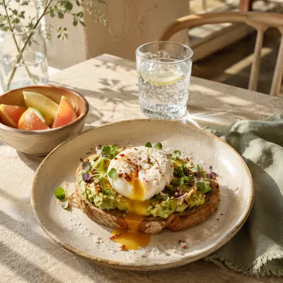 Sunlit Avocado Toast Brunch Plate