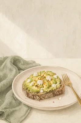 Minimal Avocado Toast Brunch Table Setting