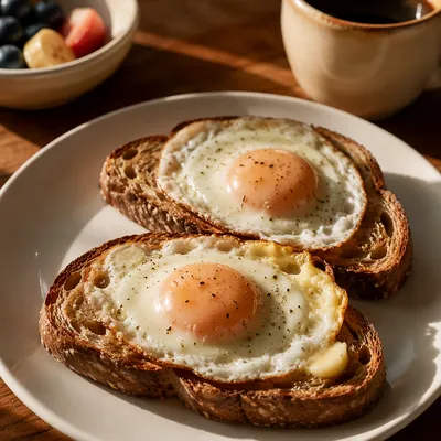 Cozy Morning Breakfast with Eggs and Toast