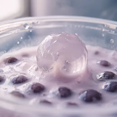Pastel Bubble Tea Pearl Macro Close Up