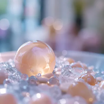 Pastel Popping Boba on Shaved Ice