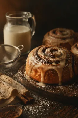 Fresh Cinnamon Rolls With Cream Icing