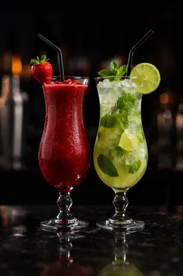 Elegant Berry and Mint Citrus Cocktails