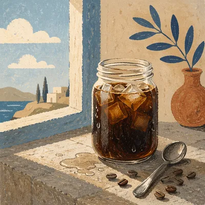 Refreshing Cold Brew Jar Morning Still Life