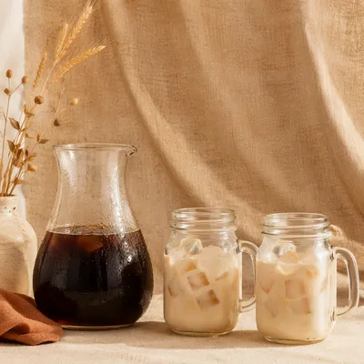 Cold Brew Coffee Jars with Ice
