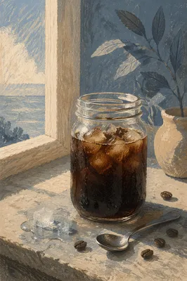 Refreshing Cold Brew Jar with Ice