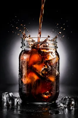 Iced Cold Brew Coffee in Glass Jar