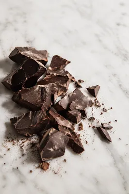 Artisanal Dark Chocolate on Marble