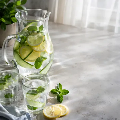 Refreshing Lemon Cucumber Mint Detox Water