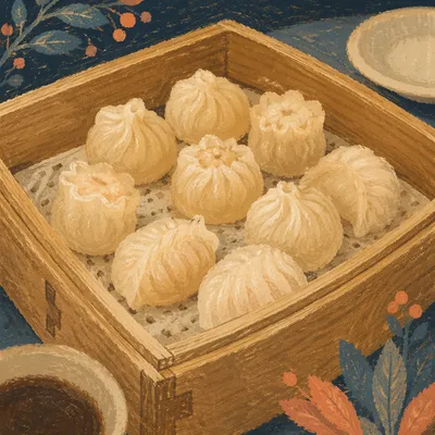 Assorted Dim Sum in Bamboo Steamer
