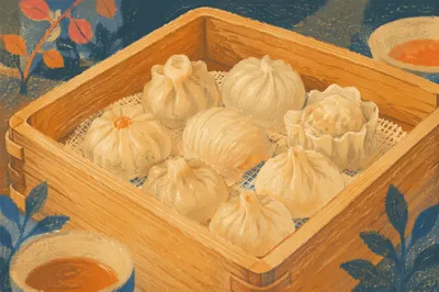 Assorted Dim Sum in Bamboo Steamer