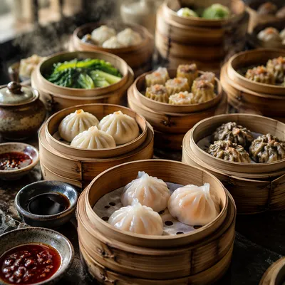 Warm Dim Sum Bamboo Steamer Brunch