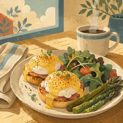 Sunny Eggs Benedict Brunch Plate