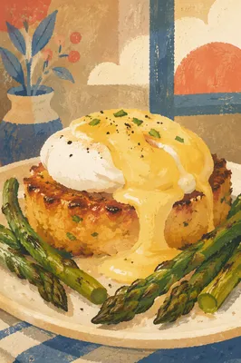 Eggs Benedict Brunch Plate with Hollandaise