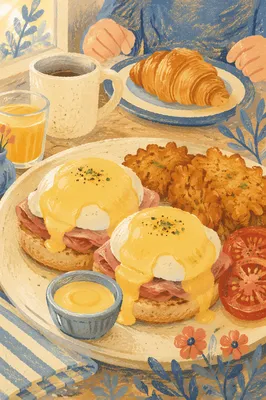 Cozy Eggs Benedict Brunch with Hollandaise