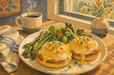Sunny Eggs Benedict Brunch Plate