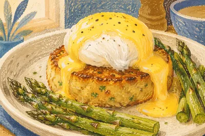 Eggs Benedict With Hollandaise Brunch Plate