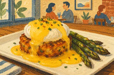 Eggs Benedict Brunch Plate with Hollandaise