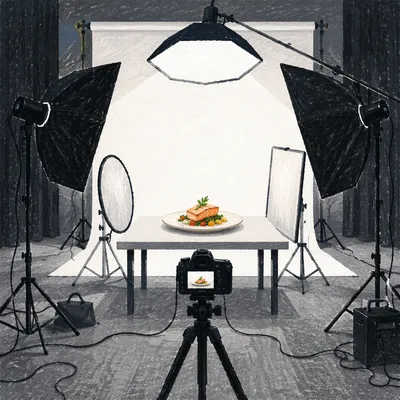 Professional Food Photography Studio Setup