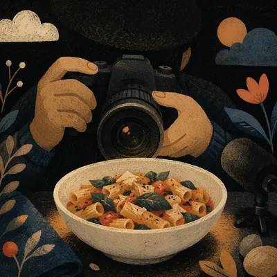 Moody Studio Pasta Photography Setup