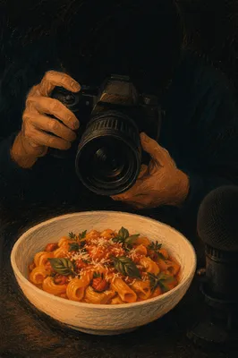 Moody Food Photography Setup with Pasta