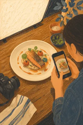 Cozy Food Photography Studio Table Scene