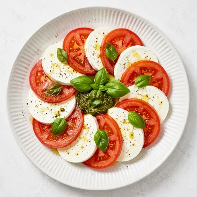Fresh Caprese Salad with Tomato and Basil
