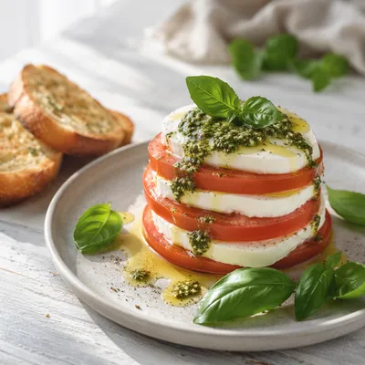 Fresh Caprese Salad with Basil Pesto