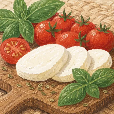 Fresh Caprese Salad with Mozzarella and Basil