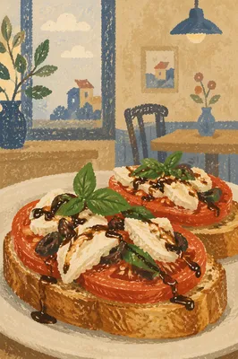 Rustic Caprese Toast with Fresh Basil