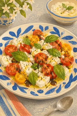 Rustic Caprese Salad with Basil and Tomatoes