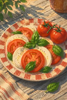Rustic Caprese Salad with Fresh Basil