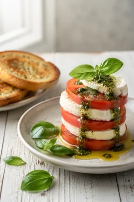 Fresh Caprese Salad with Basil Pesto