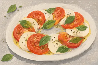 Fresh Caprese Salad With Basil